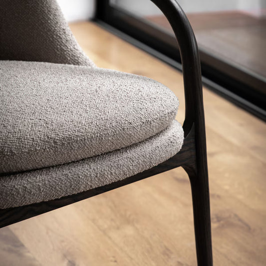 Alegra Taupe Fabric Armchair