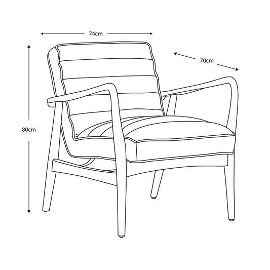 Datsun Brown Leather Armchair