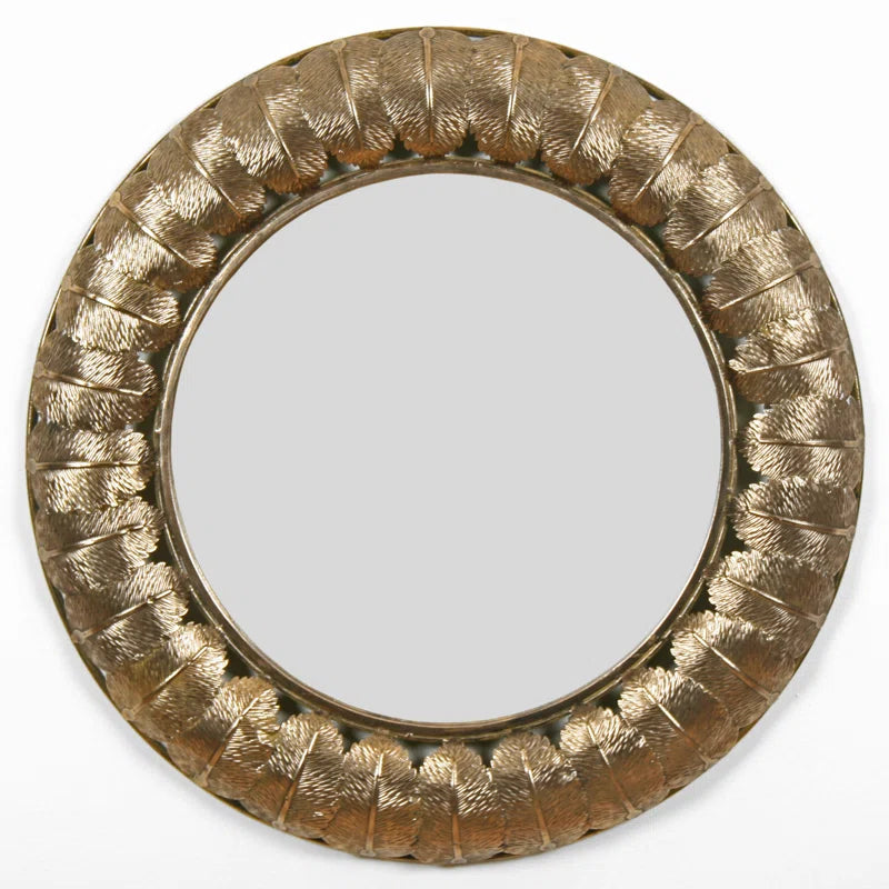 Round Leaf Mirror