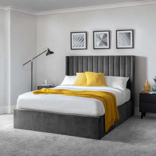 Bozrah Double (4'6) Upholstered Ottoman Bed with Mattress