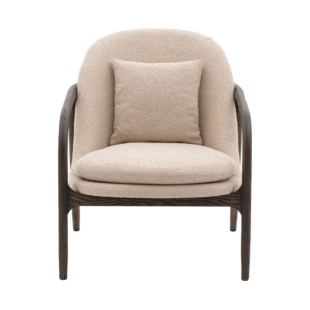 Alegra Taupe Fabric Armchair