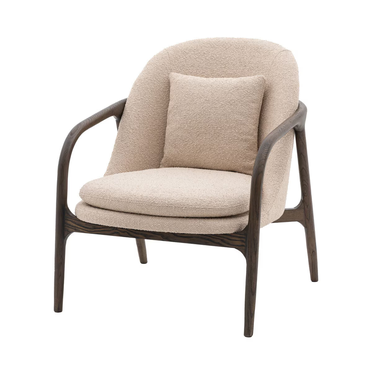 Alegra Taupe Fabric Armchair