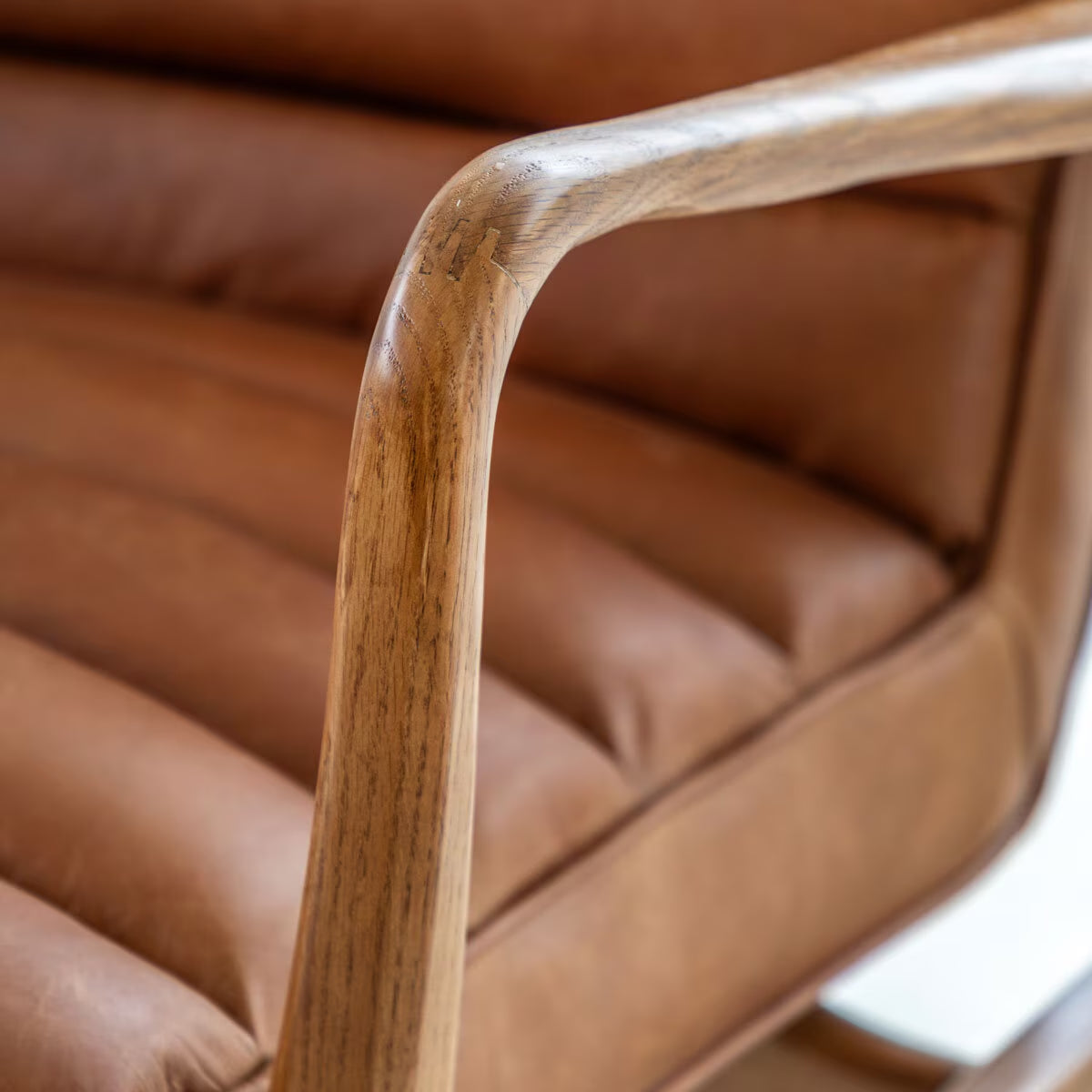 Datsun Brown Leather Armchair