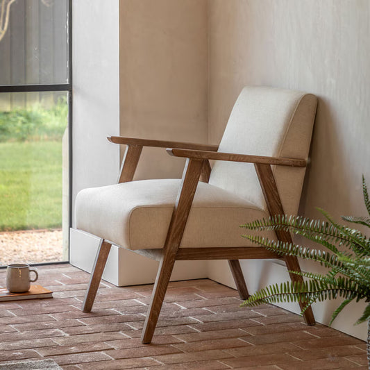 Neyland Natural Linen Armchair
