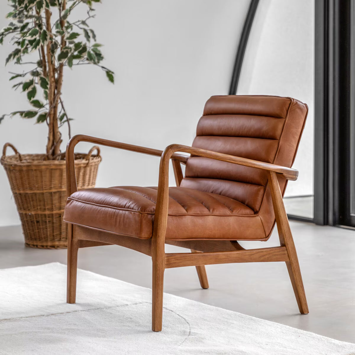 Datsun Brown Leather Armchair