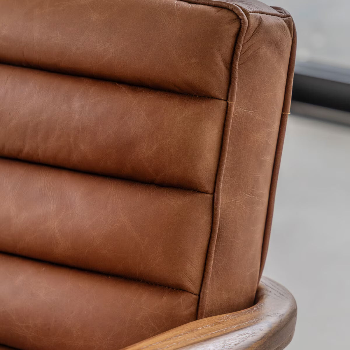 Datsun Brown Leather Armchair
