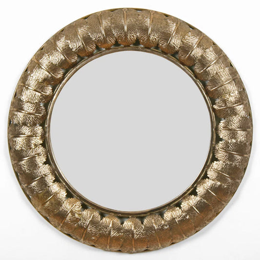 Round Leaf Mirror